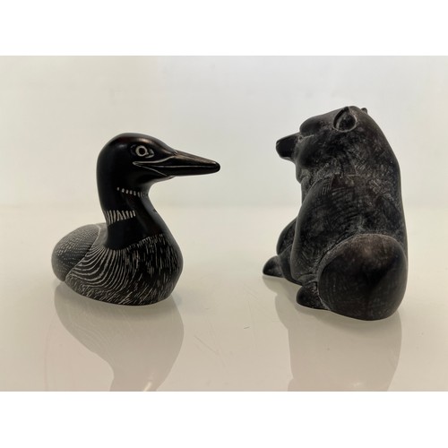 501 - Two Canadian Inuit figures a Duck and a Bear

This lot is available for in-house shipping