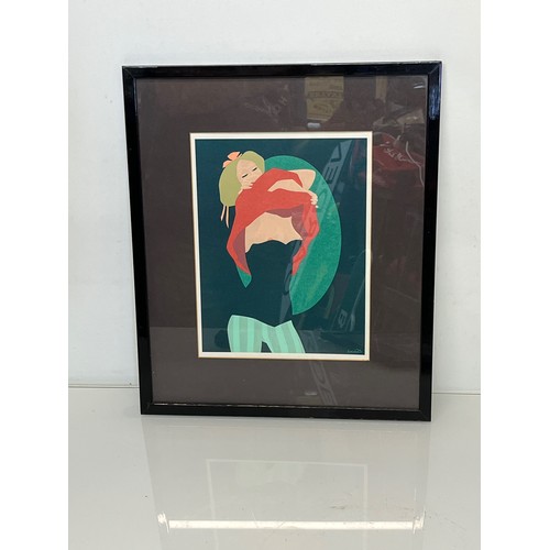 9 - Erotic art, framed picture by Amleto Dalla Costa, 35 cm x 43 cm.

This lot is available for in-house... 