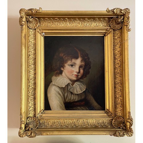 45 - Victorian oil on canvas of an engaging young boy, 53 cm x 59 cm.

This lot is collection only