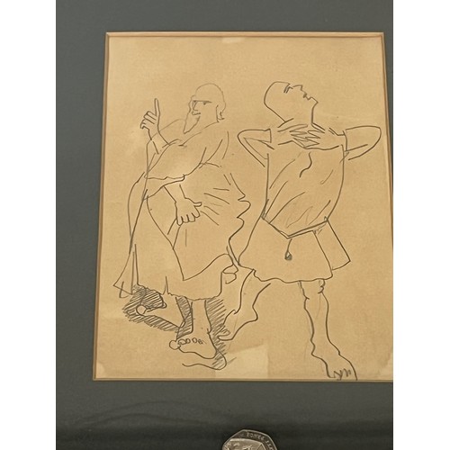 8 - C20th drawing British arist. A pencil study by Stanley Spencer, titled “Study for the Love of Old Me... 