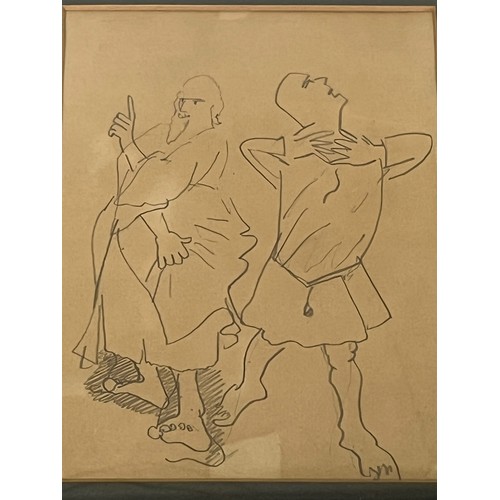 8 - C20th drawing British arist. A pencil study by Stanley Spencer, titled “Study for the Love of Old Me... 