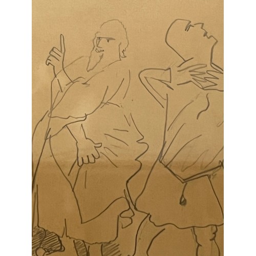 8 - C20th drawing British arist. A pencil study by Stanley Spencer, titled “Study for the Love of Old Me... 