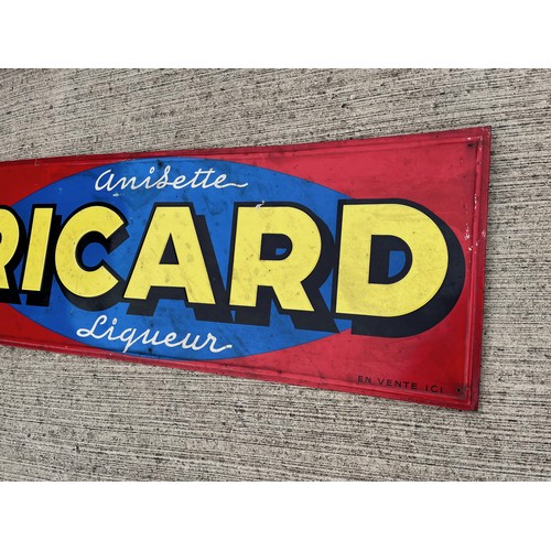 177 - Breweryana, an original French advertising sign for Ricard Liqueur 84 cm x 31 cm.

This lot is Colle... 