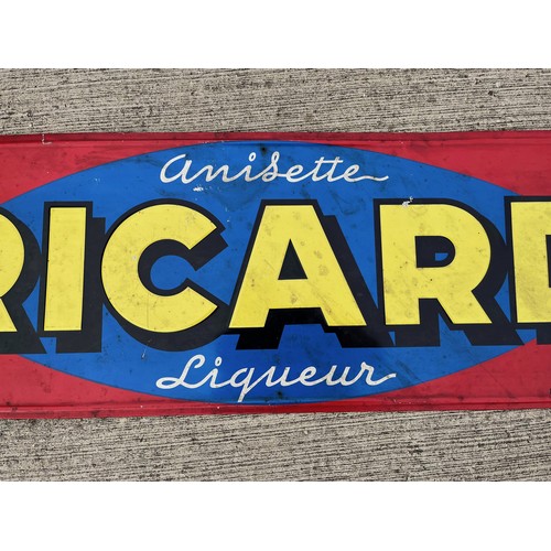 177 - Breweryana, an original French advertising sign for Ricard Liqueur 84 cm x 31 cm.

This lot is Colle... 