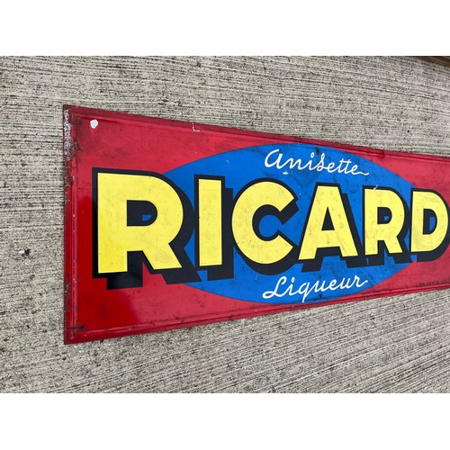 177 - Breweryana, an original French advertising sign for Ricard Liqueur 84 cm x 31 cm.

This lot is Colle... 