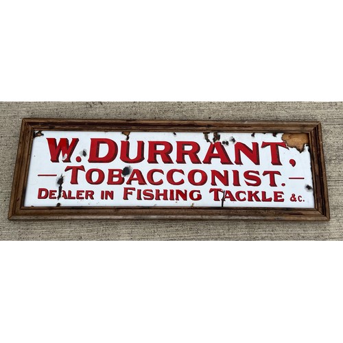 124 - A rare enamel advertising sign. Tobacco and Angling equipment. 137 cm x 56 cm.

This lot is Collecti... 