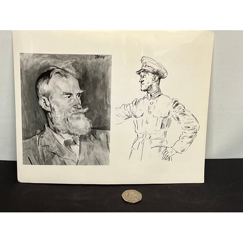 143 - Ephemera, military, brough motorcycle Lawrence of Arabia, Bernard Shaw, artist Augustus John interes... 