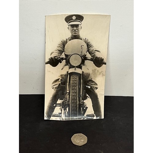 146 - Ephemera, military, Brough Superior, motorcycle, Lawrence of Arabia interest, Period press photo  of... 