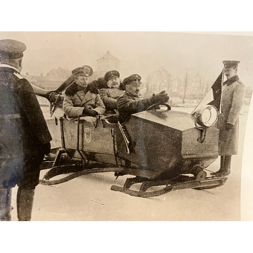 149 - Ephemera, military WWI german interest, a period press photo of the Kaisers son in an aero engine mo... 