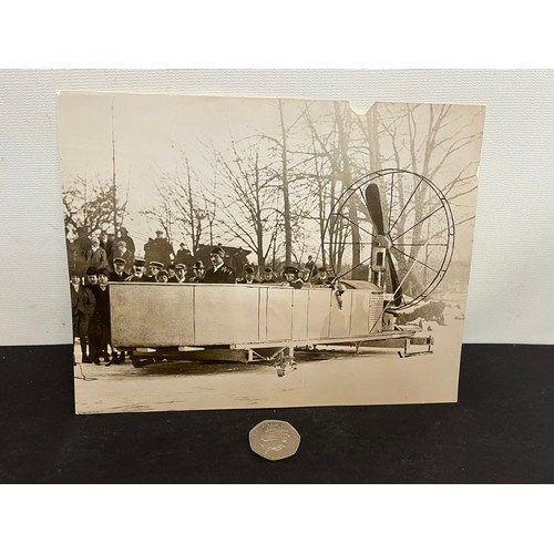 150 - Ephemera, transport aviation Americana interest, period press photo of US inventor Robert Goelet and... 