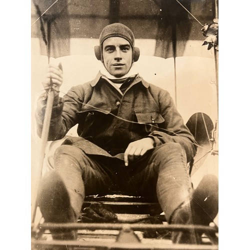 151 - Ephemera, Edwardian pioneer aviation interest, two period press photographs of Graham Wright at the ... 