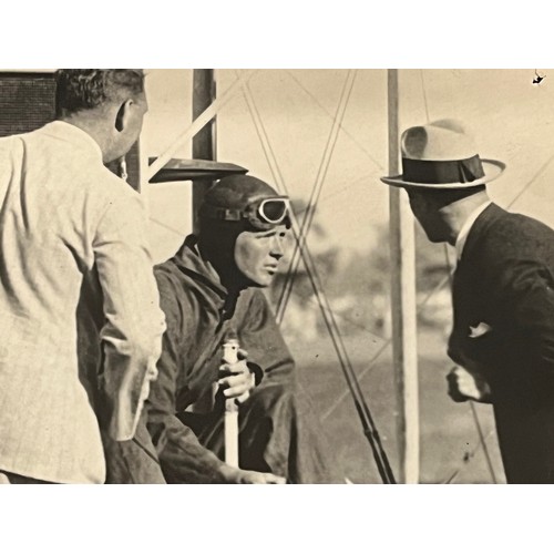 152 - American Ephemera, Edwardian pioneer aviation interest, a period press photograph of Col Charles Lin... 