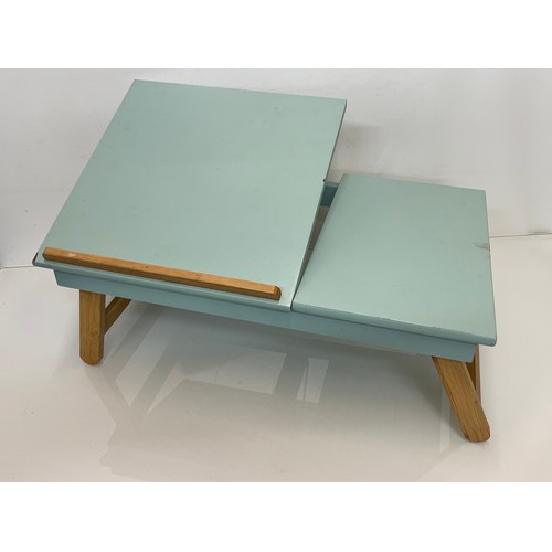 430 - Folding lap table with book rest and drawer section. 33 cm  x 51 cm.

This lot is available for in-h... 