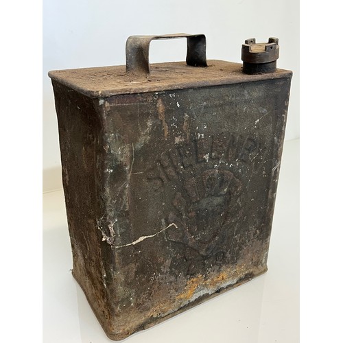 467 - Automobilia, a 1930’s Shell Mex branded petrol can from an old motor car. Still with it’s original M... 