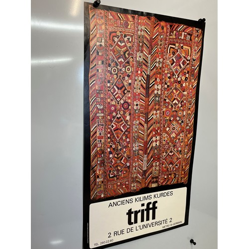 307 - Parisian exhibition poster for Antique Kurdish Kilim rugs, 72 cm x 41 cm.

This lot is available for... 