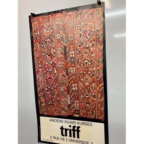 307 - Parisian exhibition poster for Antique Kurdish Kilim rugs, 72 cm x 41 cm.

This lot is available for... 