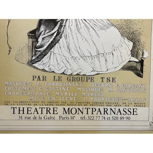 311 - 1970’s theatre poster for a Parisian production of The Heartache of an English Cat, 65.5cm x 35.5 cm... 