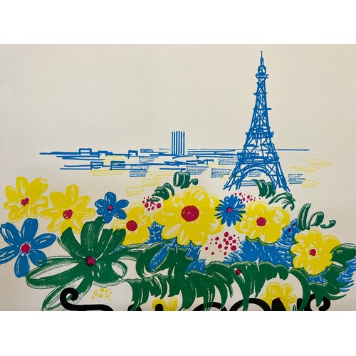 316 - Paris tourist office advertising poster, Flowering Balconies 1977, 60 cm x 40 cm.

This lot is avail... 