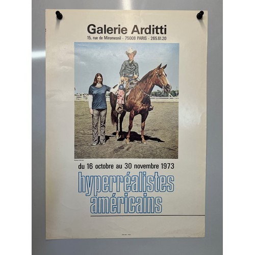 317 - American Hyperrealist art, a 1973 Parisian gallery exhibition poster, 61 cm x 43 cm.

This lot is av... 