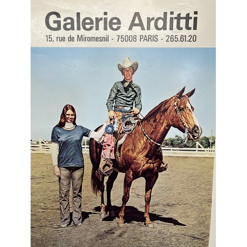 317 - American Hyperrealist art, a 1973 Parisian gallery exhibition poster, 61 cm x 43 cm.

This lot is av... 