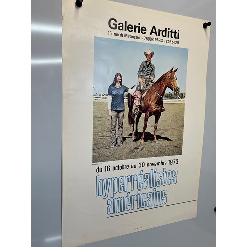 317 - American Hyperrealist art, a 1973 Parisian gallery exhibition poster, 61 cm x 43 cm.

This lot is av... 