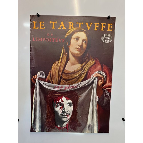 318 - Dramatic 1970’s French theatre poster, Moliere, 70 cm x 49 cm.

This lot is available for in-house s... 