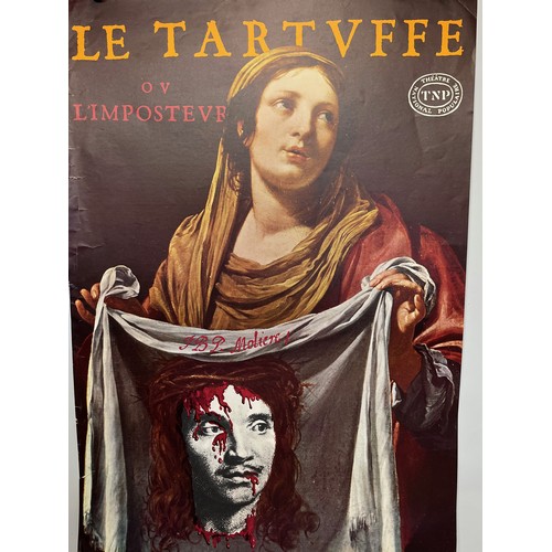 318 - Dramatic 1970’s French theatre poster, Moliere, 70 cm x 49 cm.

This lot is available for in-house s... 