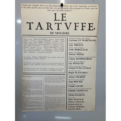 318 - Dramatic 1970’s French theatre poster, Moliere, 70 cm x 49 cm.

This lot is available for in-house s... 