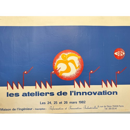 319 - 1982 Parisian promotional poster for The Workshops of Innovation. 60 cm x 40 cm.

This lot is availa... 