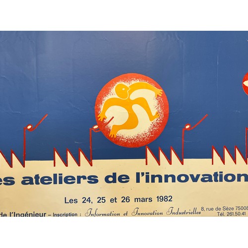 319 - 1982 Parisian promotional poster for The Workshops of Innovation. 60 cm x 40 cm.

This lot is availa... 