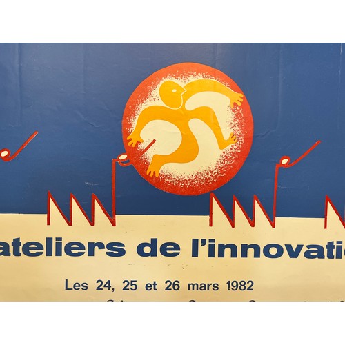 319 - 1982 Parisian promotional poster for The Workshops of Innovation. 60 cm x 40 cm.

This lot is availa... 