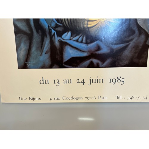 320 - 1985 Paris art exhibition poster, Monvoisin,  60 cm x 40 cm.

This lot is available for in-house shi... 