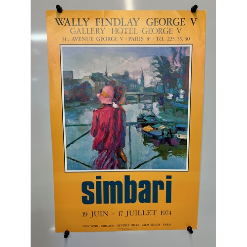 321 - 1974 exhibition poster for Italian artist Nicola Simbai. 65 cm x 44 cm.

This lot is available for i... 