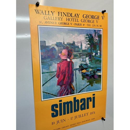 321 - 1974 exhibition poster for Italian artist Nicola Simbai. 65 cm x 44 cm.

This lot is available for i... 