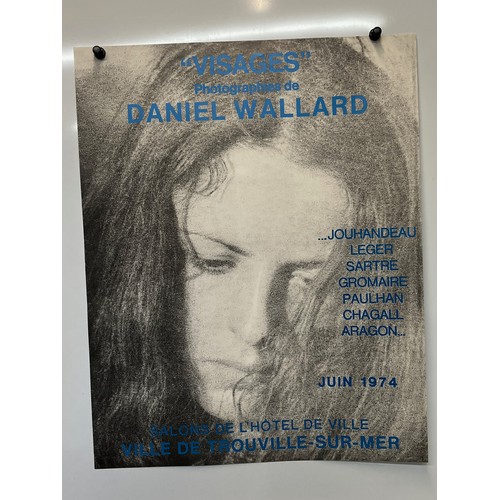 324 - 1974 exhibition poster for the photographer Daniel Wallard in Trouville Sur-Mer, 57.5 x 45.5 cm.

Th... 