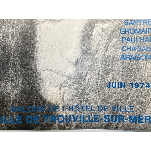 324 - 1974 exhibition poster for the photographer Daniel Wallard in Trouville Sur-Mer, 57.5 x 45.5 cm.

Th... 