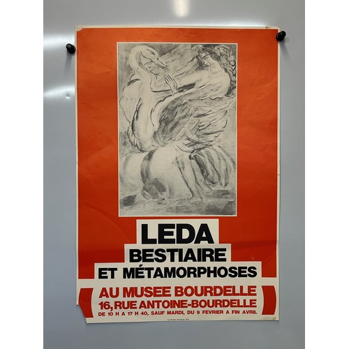 326 - Museum exhibition poster for Leda and the Swan. 53.5 cm x 37.5 cm.

This lot is available for in-hou... 