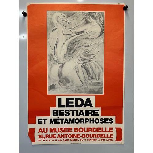 326 - Museum exhibition poster for Leda and the Swan. 53.5 cm x 37.5 cm.

This lot is available for in-hou... 