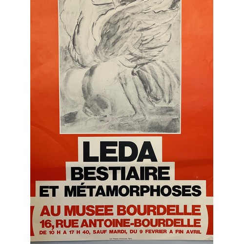 326 - Museum exhibition poster for Leda and the Swan. 53.5 cm x 37.5 cm.

This lot is available for in-hou... 