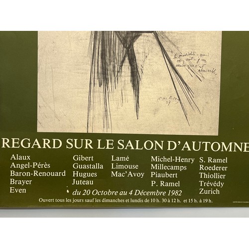 327 - 1982 exhibition poster for Le Salon D’ Automne, 64cm x 44cm.

This lot is available for in-house shi... 