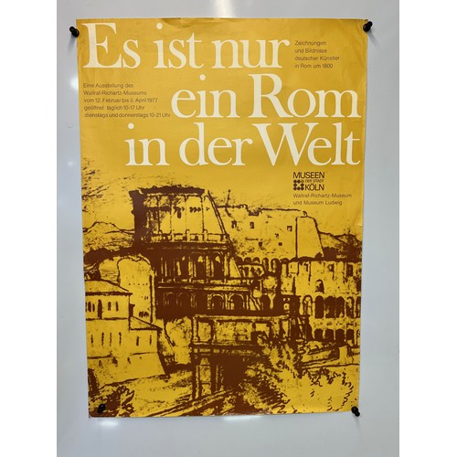 332 - 1977 Koln museum exhibition poster for There is only One Rome in the World. 84 cm x 59 cm.

This lot... 