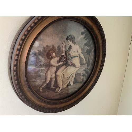 506 - Two framed prints, classical depictions of Spring and Winter.

This lot is available for in-house sh... 