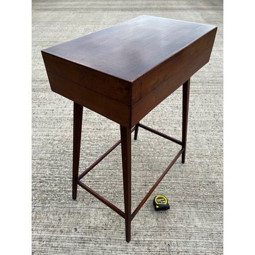 351 - Mahogany workbox / storage chest on stand  53cm x 32 cm x 13.5 box overall height 75 cm.


This lot ... 