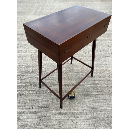 351 - Mahogany workbox / storage chest on stand  53cm x 32 cm x 13.5 box overall height 75 cm.


This lot ... 