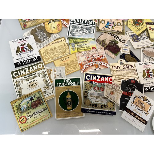 2 - Ephemera, a good collection of 120+ wine and beer bottle labels from 1950’s to 70’s.

This lot is av... 