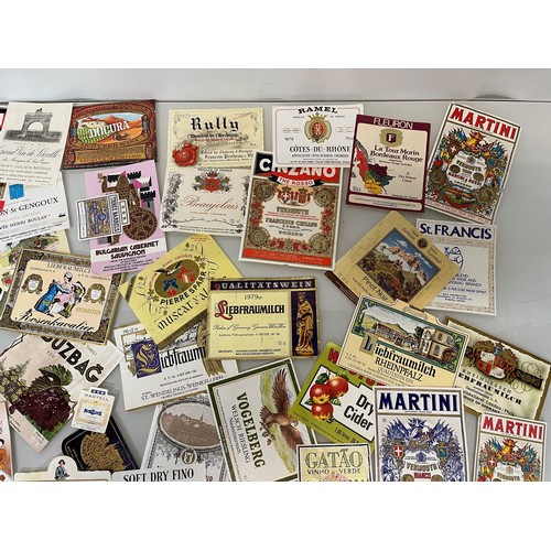 2 - Ephemera, a good collection of 120+ wine and beer bottle labels from 1950’s to 70’s.

This lot is av... 