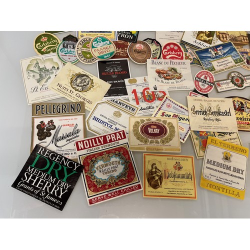 2 - Ephemera, a good collection of 120+ wine and beer bottle labels from 1950’s to 70’s.

This lot is av... 