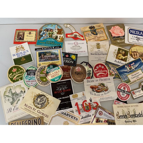 2 - Ephemera, a good collection of 120+ wine and beer bottle labels from 1950’s to 70’s.

This lot is av... 