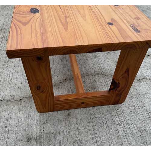 12 - Mid century furniture, a pine side table by Habitat. 99cm x 52 cm x 46 cm high.

This lot is collect... 