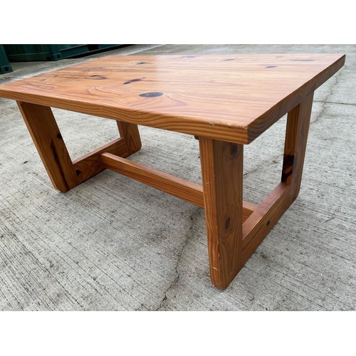 12 - Mid century furniture, a pine side table by Habitat. 99cm x 52 cm x 46 cm high.

This lot is collect... 